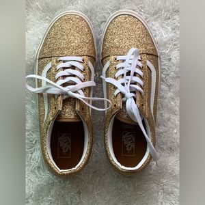 Gold glitter Vans